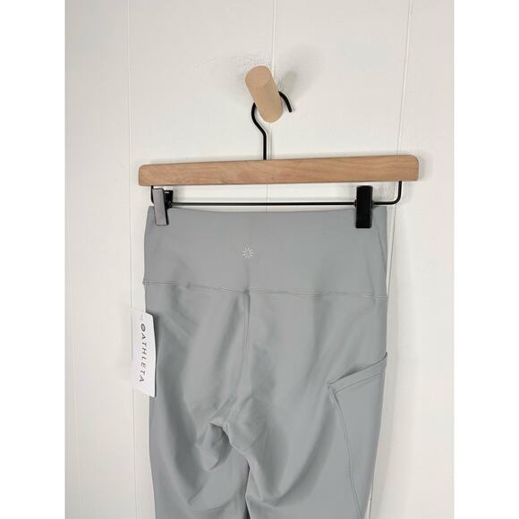 NWT Athleta Interval Stash 7/8 Leggings Size Small Storm Cloud Gray - Picture 7 of 8